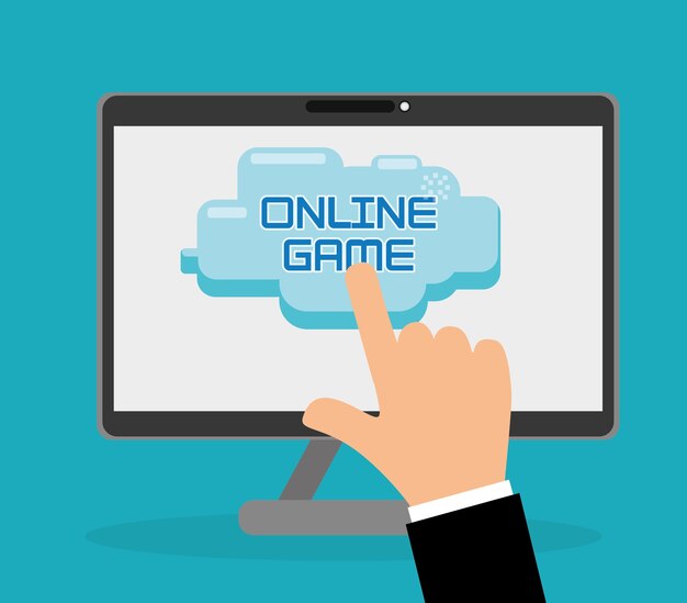 schermo di gioco online mano tocuh