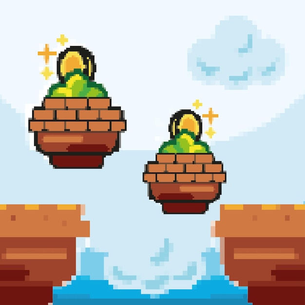 Schermo di gioco pixel