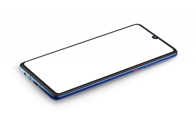 Schermo trasparente di mockup realistico smartphone