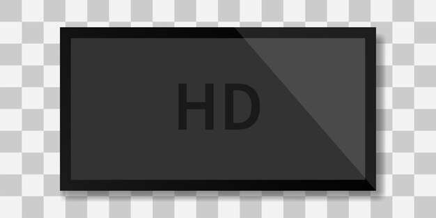 Schermo TV realistico Monitor televisivo isolato dal vettore