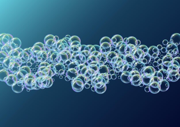 Schiuma di sapone su sfondo sfumato