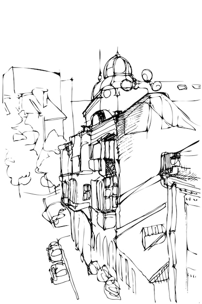 Schizzo del paesaggio urbano