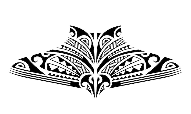 Schizzo del tatuaggio Maori Tatuaggio tribale in stile etnico per la parte posteriore del collo x9