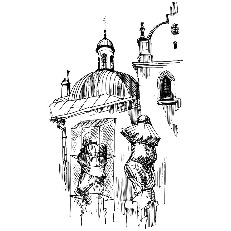 Vettore schizzo della strada
