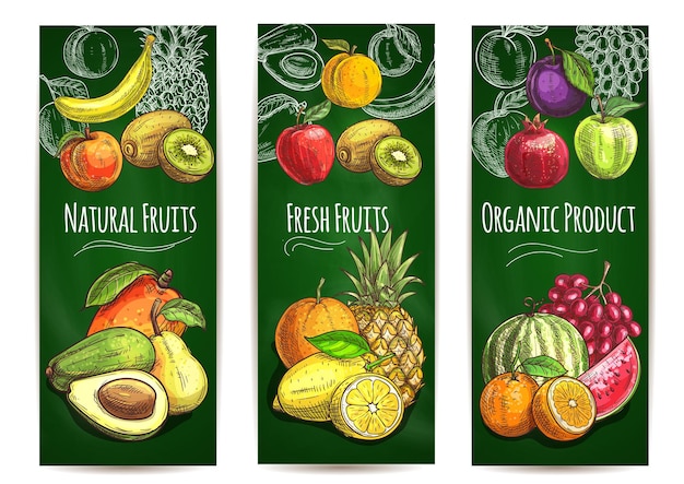 Schizzo di frutta succosa fresca biologica di pera, arancia, avocado