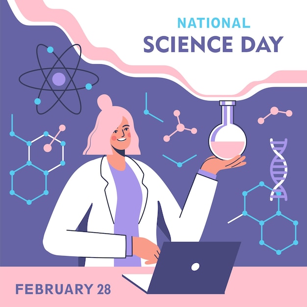 Scienziata donna durante la ricerca scientifica in laboratorio Giornata della scienza