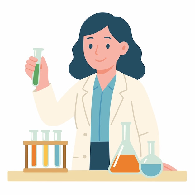 Scienziato che conduce un esperimento chimico in laboratorio