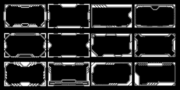 Scifi futuristico hud cruscotto display tecnologia di realtà virtuale schermo interfaccia utente set
