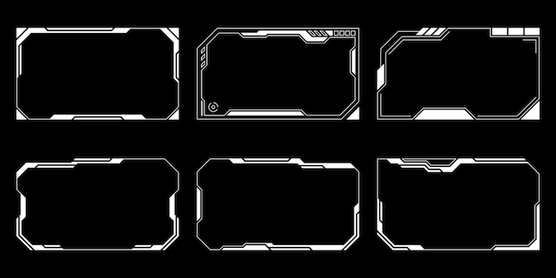 Scifi futuristico hud cruscotto display tecnologia di realtà virtuale schermo interfaccia utente set