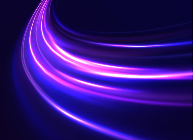 Scintille lucide colorate dell'onda a spirale Turbinii curvi della linea di velocità luminosa