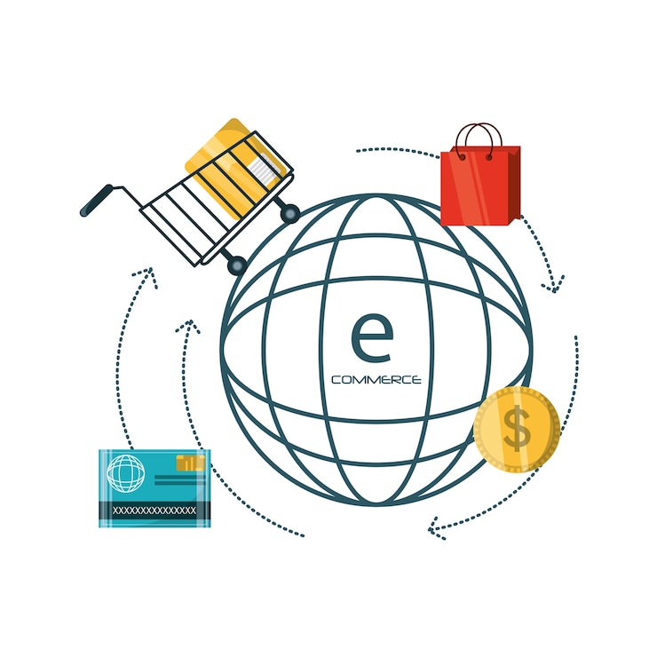 Vettore sconto online sull'e-commerce per la strategia aziendale