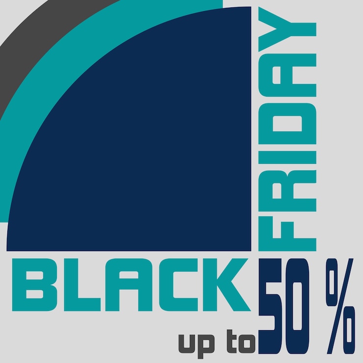 Vettore sconto venerdì nero blu scuro