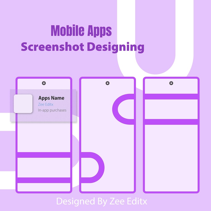 Vettore screenshot di app mobili minimaliste progetta un'interfaccia pulita, moderna e user-friendly