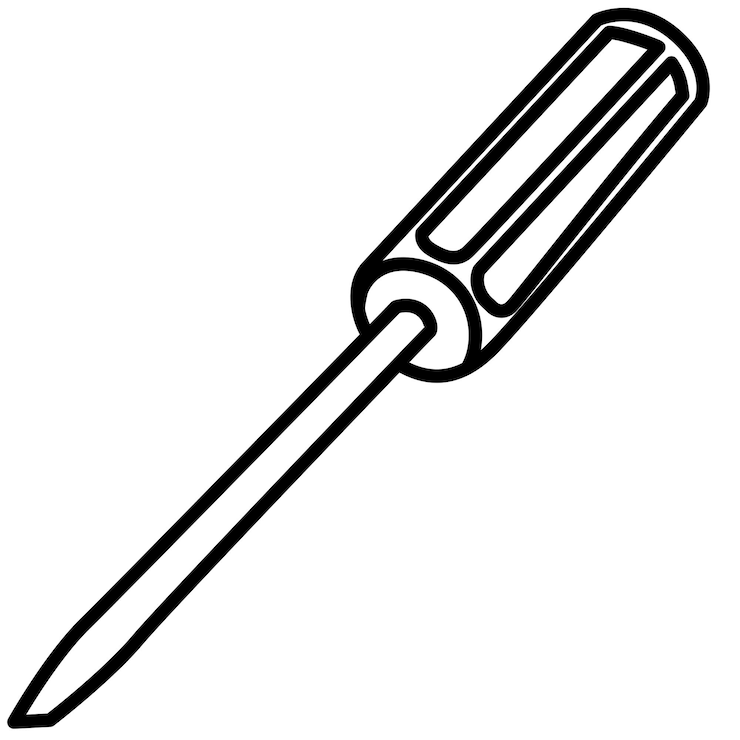 Vettore screwdriver di linea per la colorazione