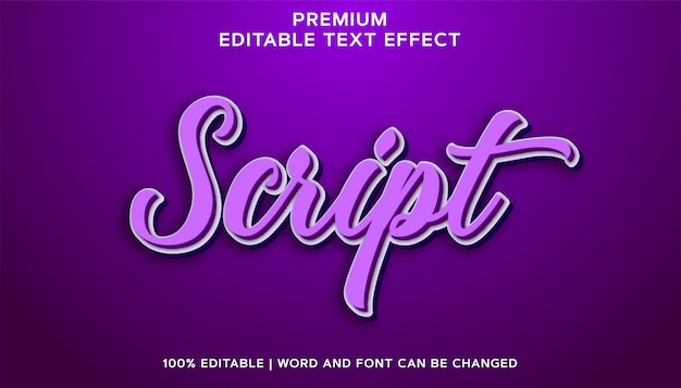 Script viola - Stile effetto testo modificabile