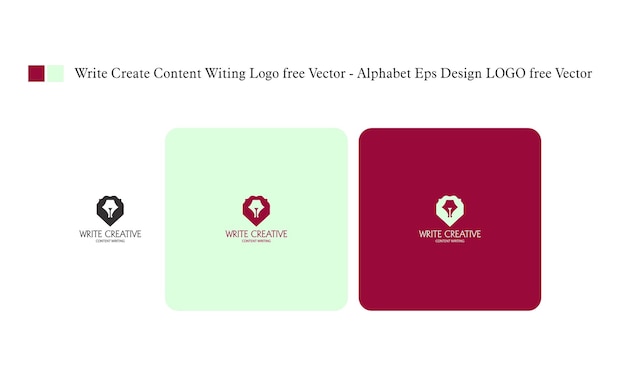 Scrivi Crea contenuto Witing Logo alfabeto vettoriale gratuito Eps Design LOGO vettoriale gratuito