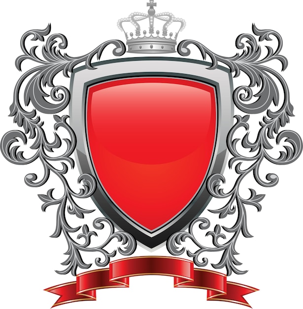 scudi con ornamenti in eps modificabili