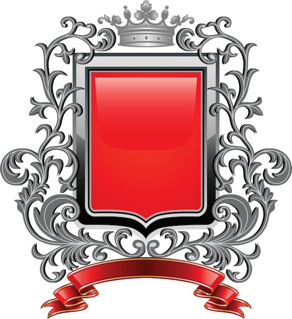 scudi con ornamenti in eps modificabili