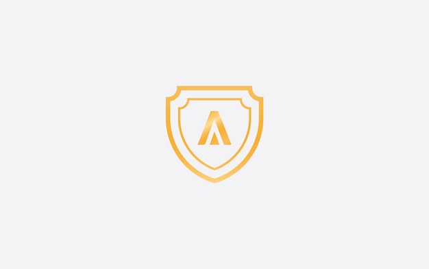 Scudo d'oro con il logo della lettera A
