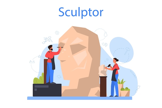 Scultore professionista concetto