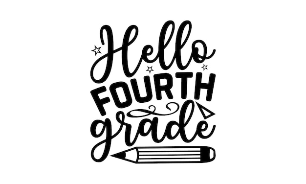 Scuola TShirt Design fatti a mano calligrafia vettoriale illustrazione file in formato SVG per il taglio