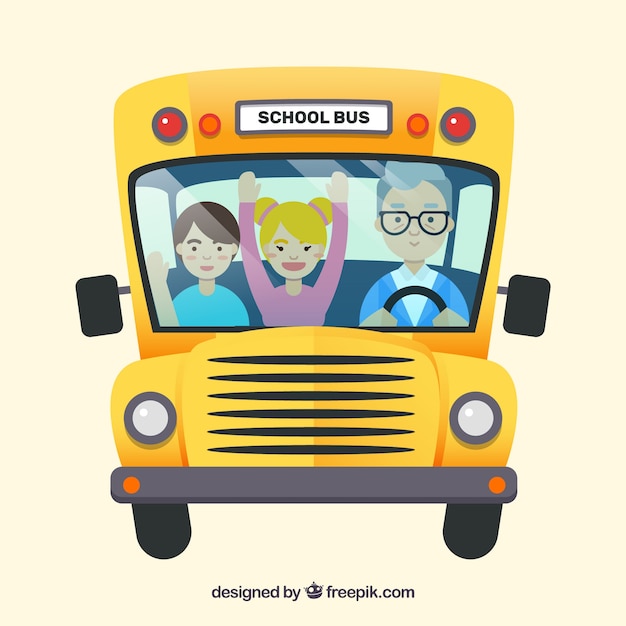 Scuolabus con bambini