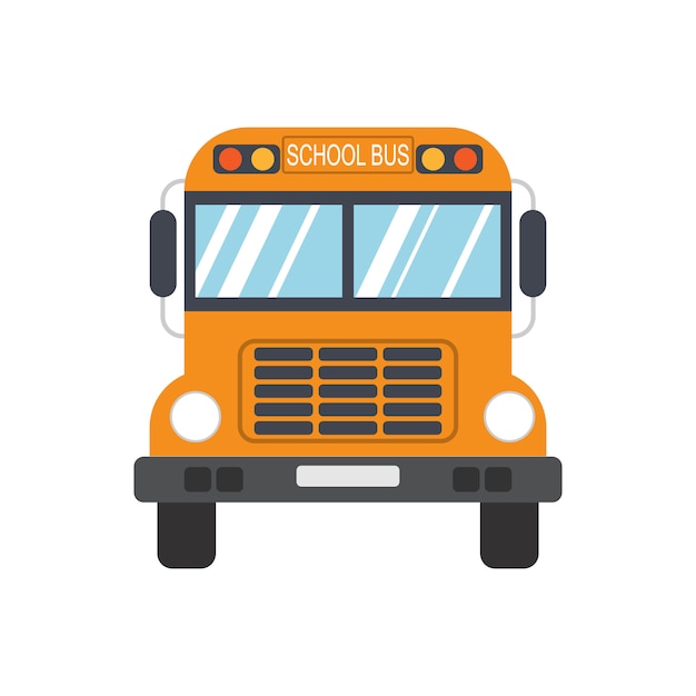 Scuolabus su bianco