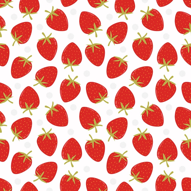 Seamless pattern di fragole fresche. Concetto di fragola dolce.