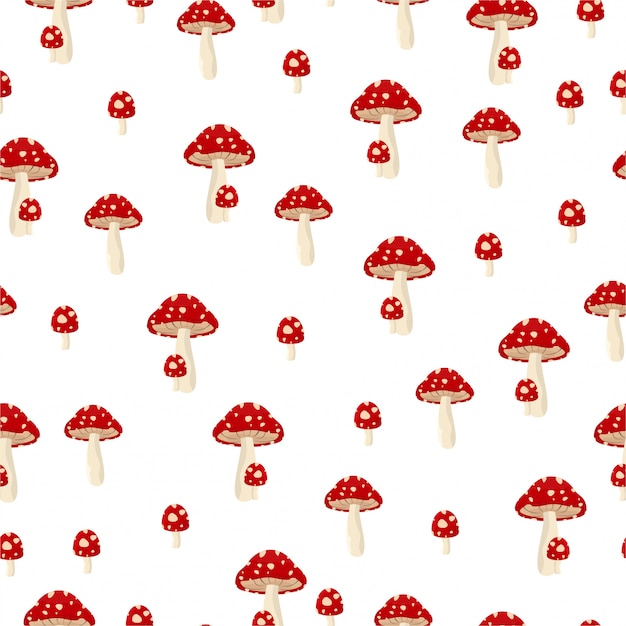 seamless pattern di funghi