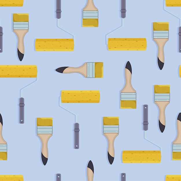 Seamless Pattern di pennello o rullo pittura a parete