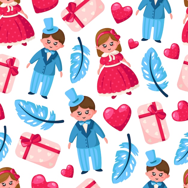 Seamless pattern di San Valentino