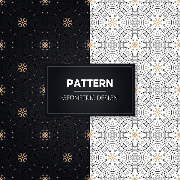 Seamless pattern. Elementi decorativi vintage. Ornamenti d'oro disegnati a mano.