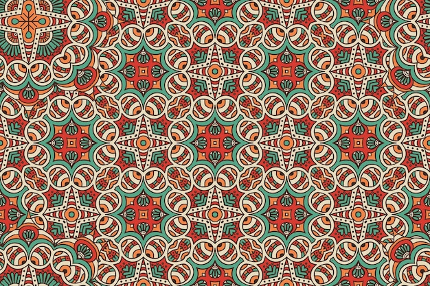 Seamless pattern. Elementi decorativi vintage. Sfondo disegnato a mano