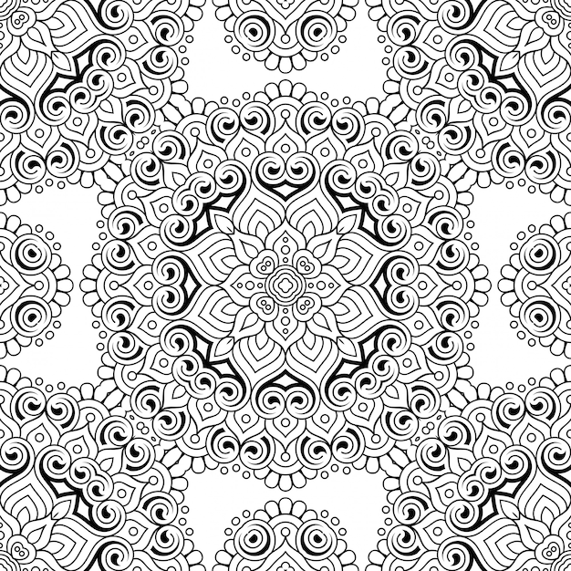 Seamless pattern. Elementi decorativi vintage