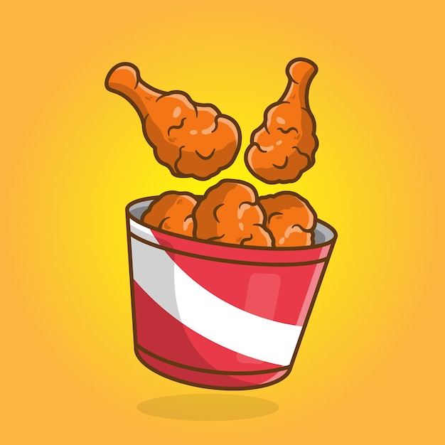 Secchio di cosce di pollo croccanti