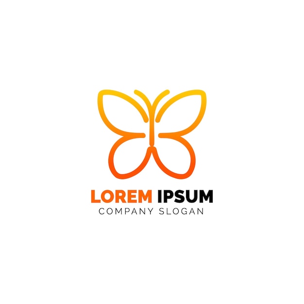 Secondo logo a farfalla vibrante per il marchio