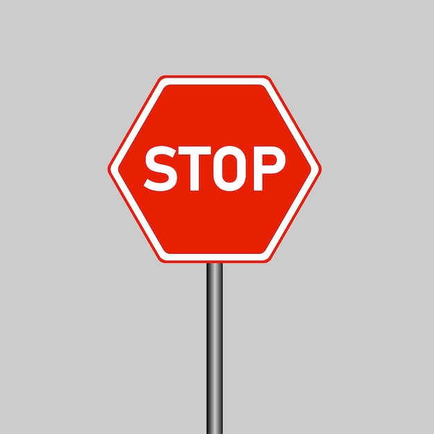 Segnale di stop illustrazione bordo di transito