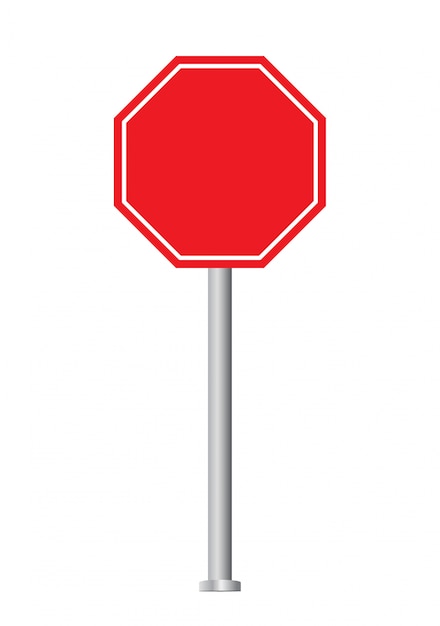 Segnale di stop vuoto.