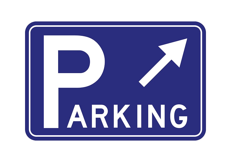 Vettore segnale di zona di parcheggio vettoriale