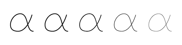 segno del logo Alpha icon Vector