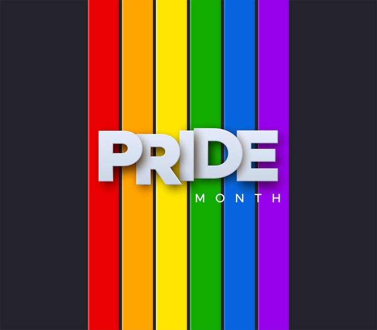 Vettore segno del mese dell'orgoglio lgbtq