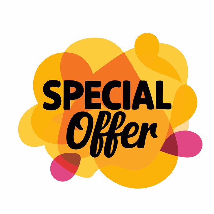 Vettore segno di offerta speciale per la pubblicità simbolo di sconti