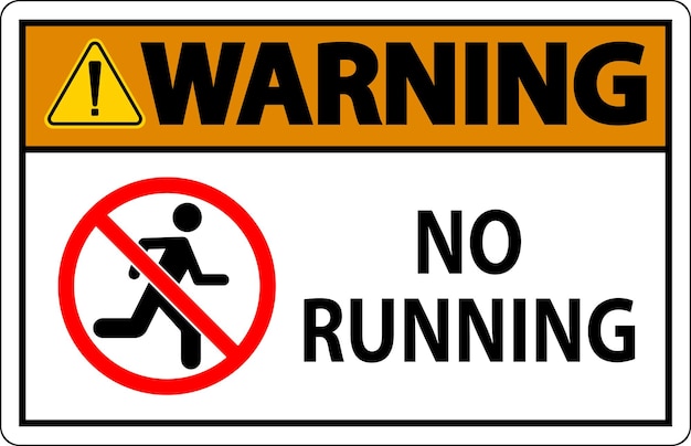 Segno di proibizione No Running Symbol