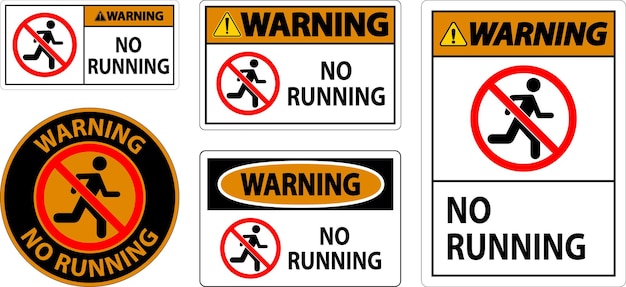 Segno di proibizione No Running Symbol