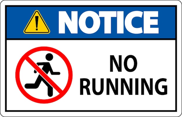 Segno di proibizione No Running Symbol