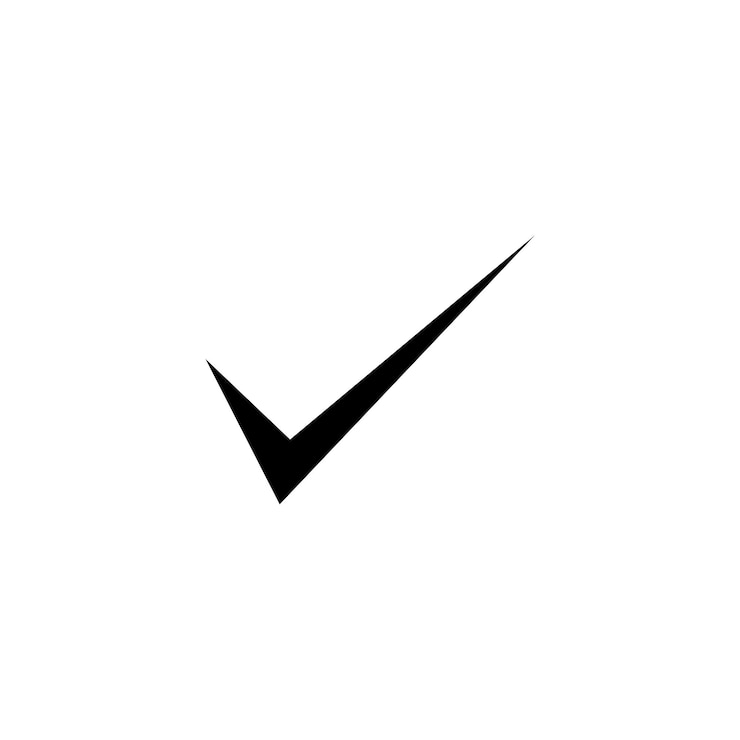 Vettore segno di spunta logo vekto