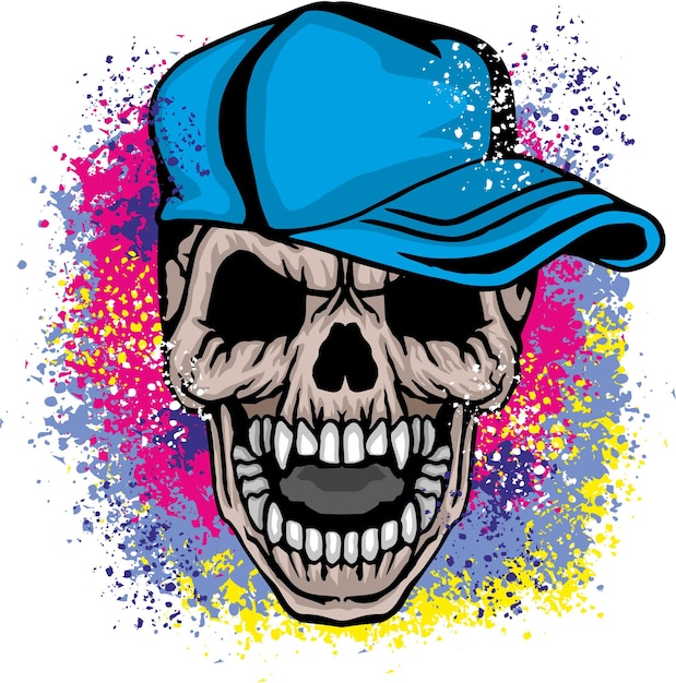 Segno gotico con magliette dal design vintage con teschio grunge