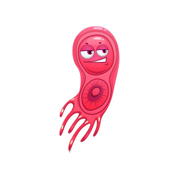 Segno isolato della pantofola dell'infusoria delle cellule del virus del fumetto