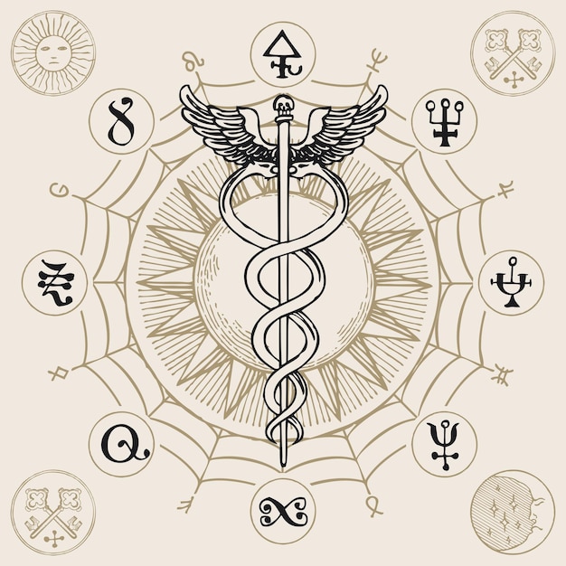 Segno occulto con Caduceo