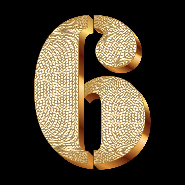 Vettore sei numerici vettore rabescato design utilizzato denaro assegno regalo